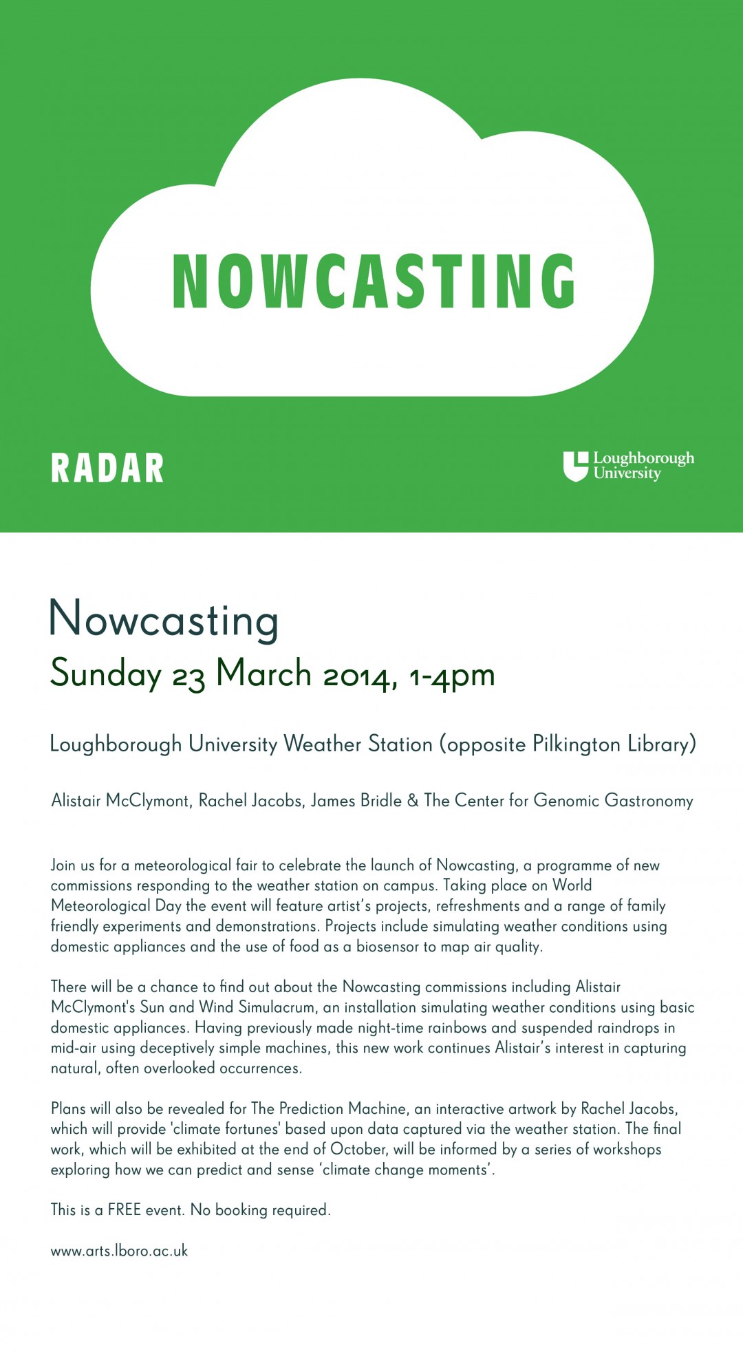 Nowcasting Launch - Sunday 23rd March